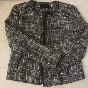 Banana Republic black and white tweed jacket size 6